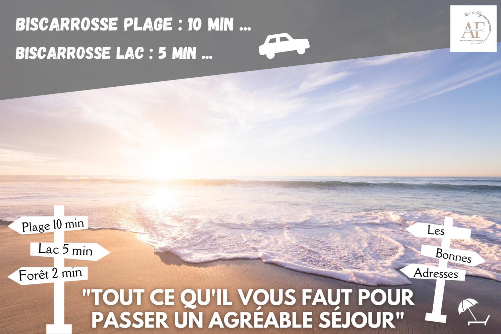 Ravissante Maison Cosy 4* Biscarrosse Proche Lac Luaran gambar