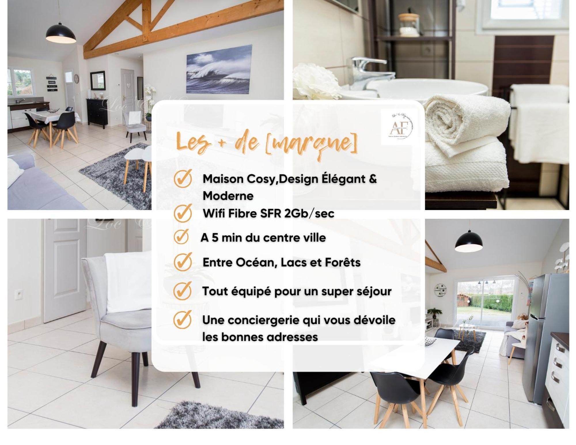 Ravissante Maison Cosy 4* Biscarrosse Proche Lac Luaran gambar